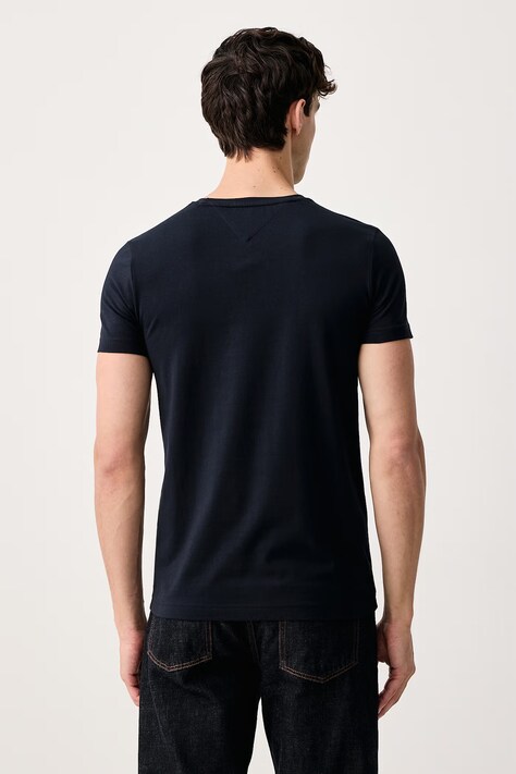 Tommy Hilfiger T-shirt męski z bawełną granatowy MW0MW27539