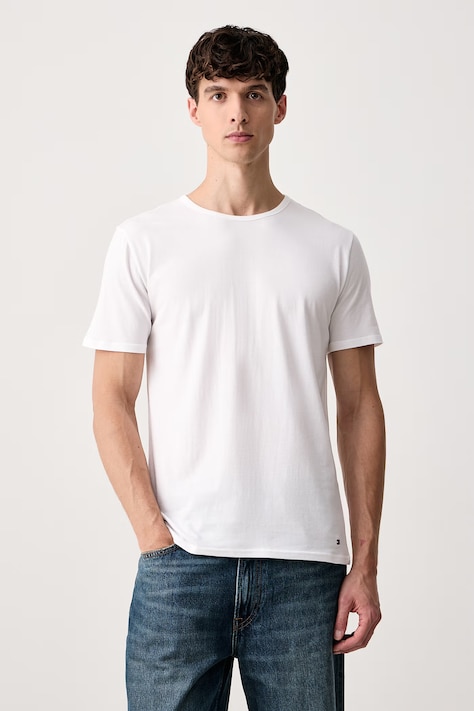 Tommy Hilfiger T-shirt męski bawełniany z elastanem 3-pack biały UM0UM03933