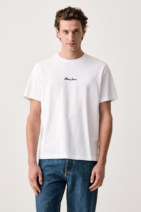 Guess Jeans T-shirt męski bawełniany biały M6BI88 K6999