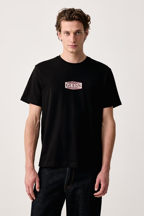 Guess Jeans T-shirt męski bawełniany czarny M6BI09 K5324