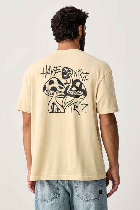 Hurley T-shirt oversize męski bawełniany żółty MTSEUPC0001