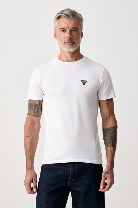 Guess Majica za muškarce od pamuka s elastanom ETTORE bijela U6BM01 K5385