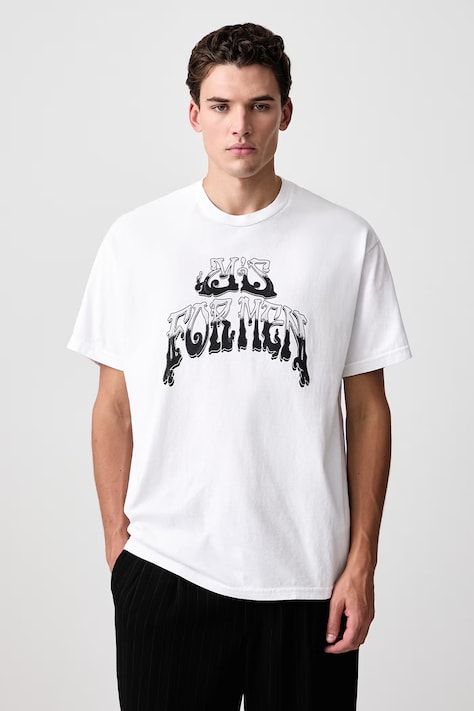 Yohji Yamamoto T-shirt bawełniany męski biały KN3695