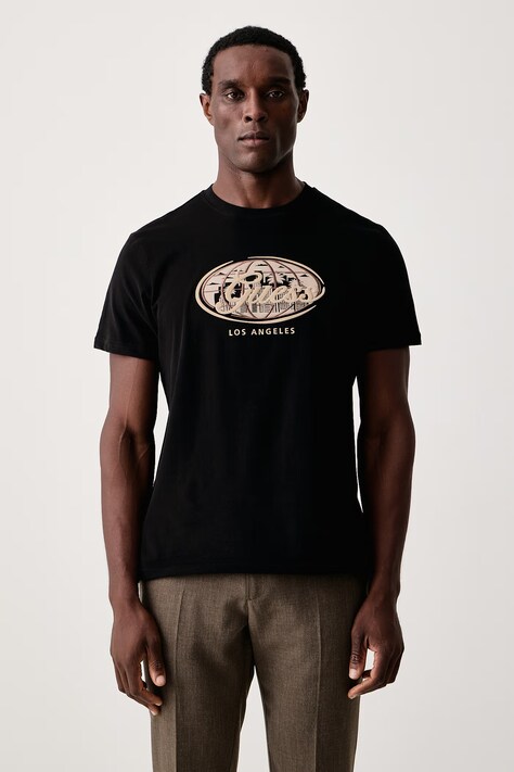 Guess Tricou pentru bărbați din bumbac GIOVA negru Z6BI07 K6542