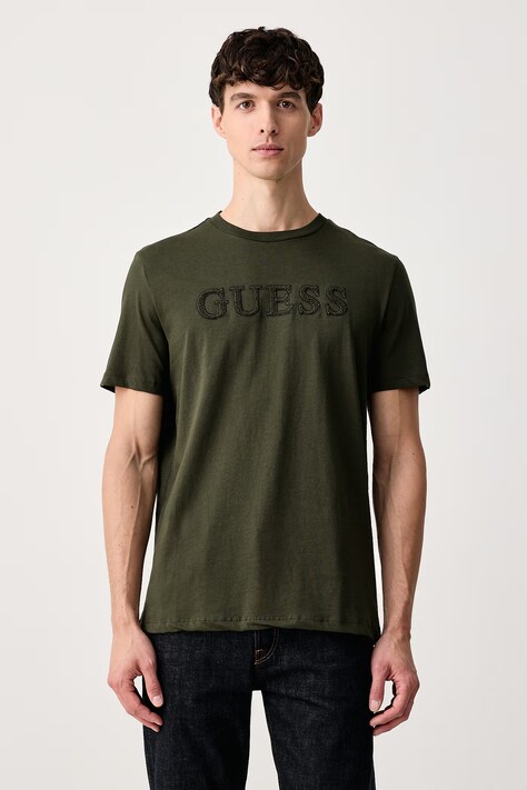 Guess T-shirt ανδρικό βαμβακερό πράσινο Z6BI06 K6537
