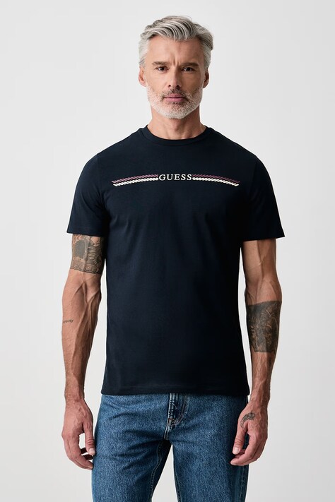 Guess T-shirt męski bawełniany granatowy Z6BI05 K6536