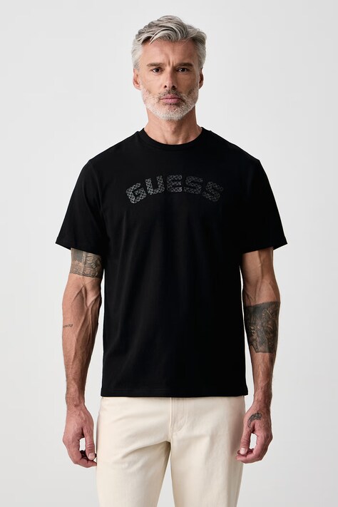 Guess T-shirt męski bawełniany ANTON czarny Z6BI04 K6534