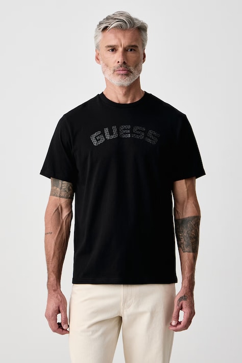 Guess T-shirt męski bawełniany ANTON czarny Z6BI04 K6534