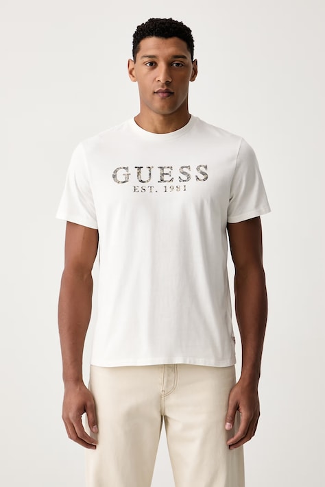 Guess Majica za muškarce od pamuka bež M6BI73 K6674