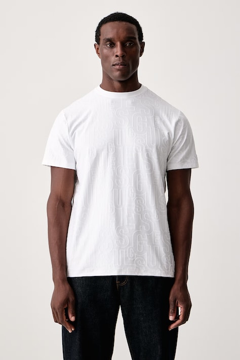 Guess T-shirt da uomo con cotone bianco M6BI51 K6188