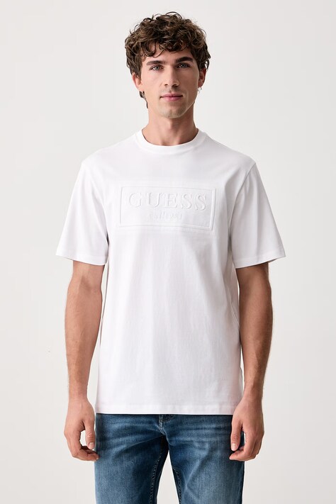 Guess T-shirt męski bawełniany biały M6BI41 K6178