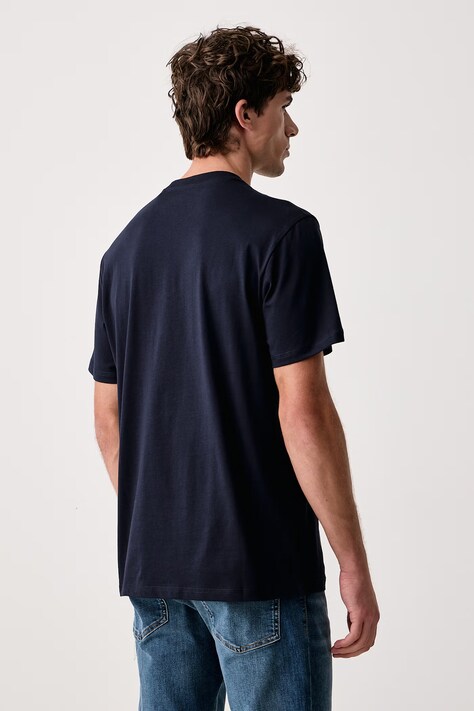 Guess T-shirt męski bawełniany granatowy M6BI41 K6178