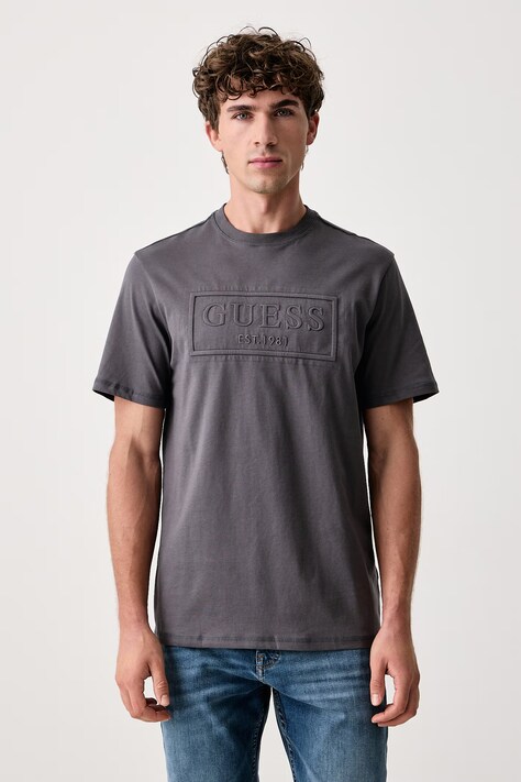 Guess T-shirt męski bawełniany szary M6BI41 K6178