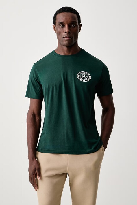Gant T-shirt męski bawełniany zielony 2003471