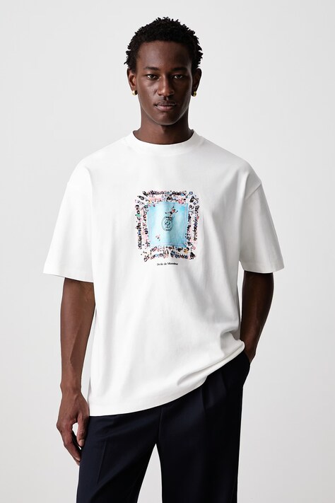 Drôle de Monsieur T-shirt męski bawełniany Boxers Ring biały M-TS343-CO002