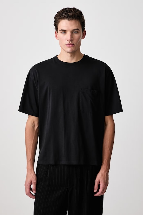Frame RELAXED POCKET TEE T-shirt bawełniany męski czarny MP26JTE008
