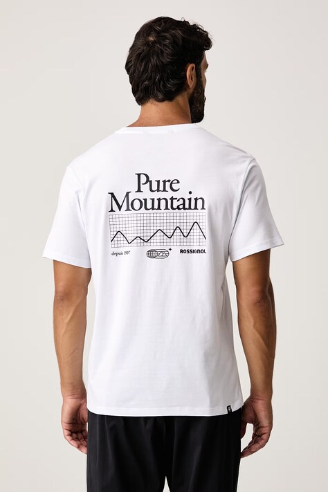Rossignol T-shirt męski bawełniany WATERFALL biały RLPMY03