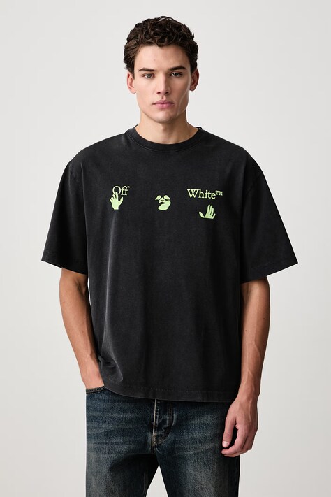 Off-White Bacco Arrow Skate t-shirt cotton Men's black 44MAA120F26J019001