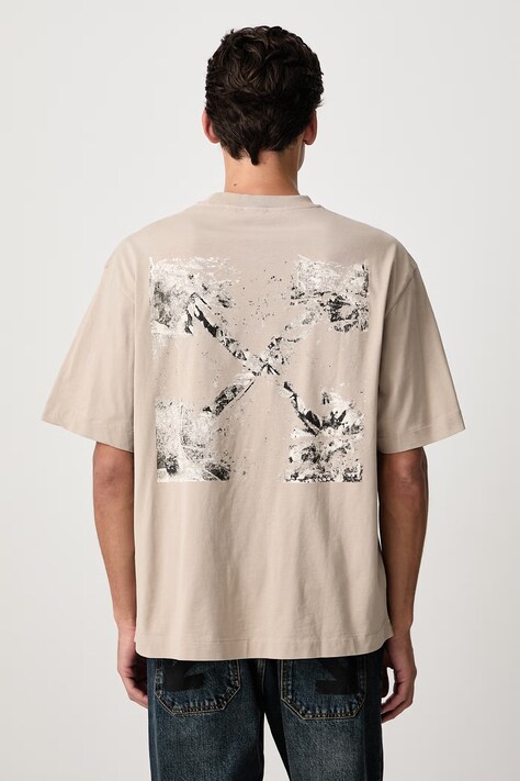 Off-White Spices Arrow Skate tričko bavlněné pánské béžové 44MAA120F26J00D031
