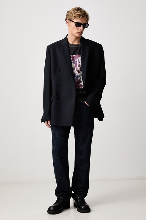 Karl Lagerfeld Jeans футболка чоловіча бавовняна — AW26-TSMZ0M, чорний — фото 2