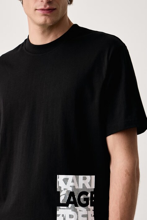 Karl Lagerfeld Jeans футболка чоловіча бавовняна — AW26-TSMZ0S, чорний — фото 4