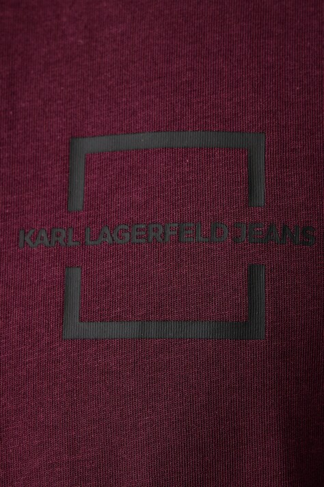 Karl Lagerfeld Jeans футболка чоловіча бавовняна — AW26-TSMZ0W, бордо — фото 5