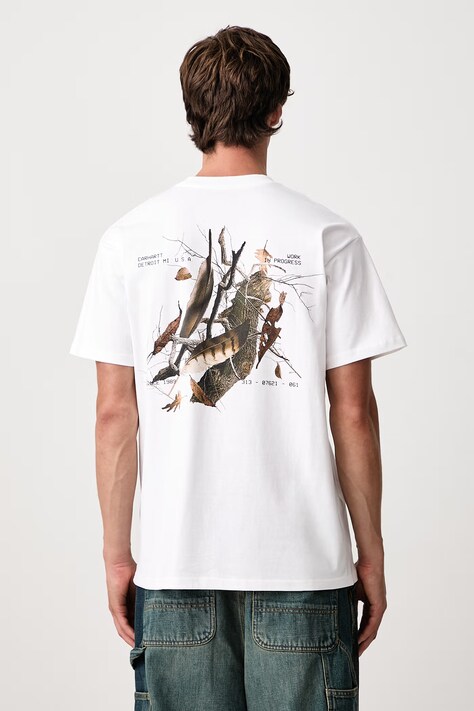 Carhartt WIP Feather Progress T-Shirt bawełniany męski biały I037227