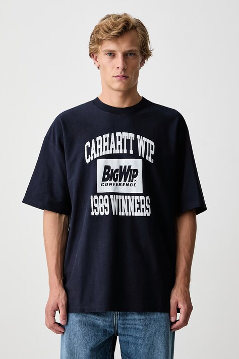 Carhartt WIP 1989 Winners T-Shirt oversize bawełniany męski granatowy I037264