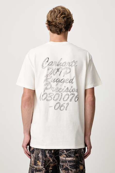Carhartt WIP Hatching Script T-Shirt bawełniany męski beżowy I037258