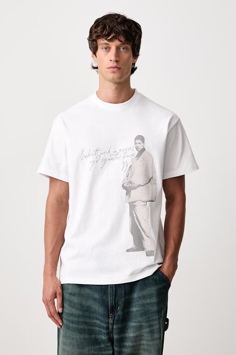 Carhartt WIP Archive '95 T-Shirt bawełniany męski biały I037236