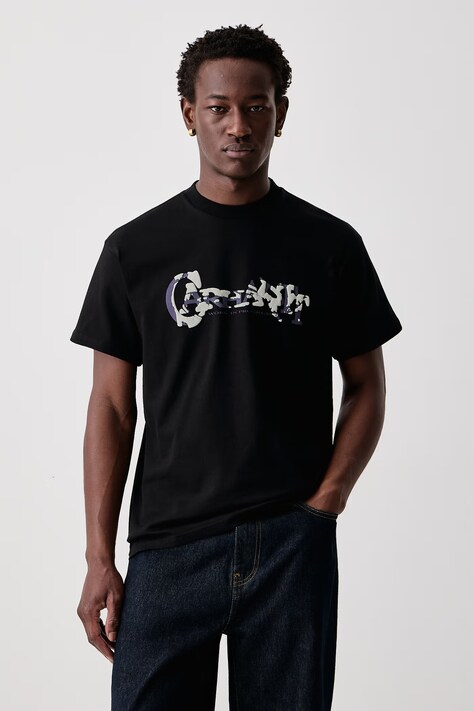 Carhartt WIP Chinsel Script T-Shirt bawełniany męski czarny I037223