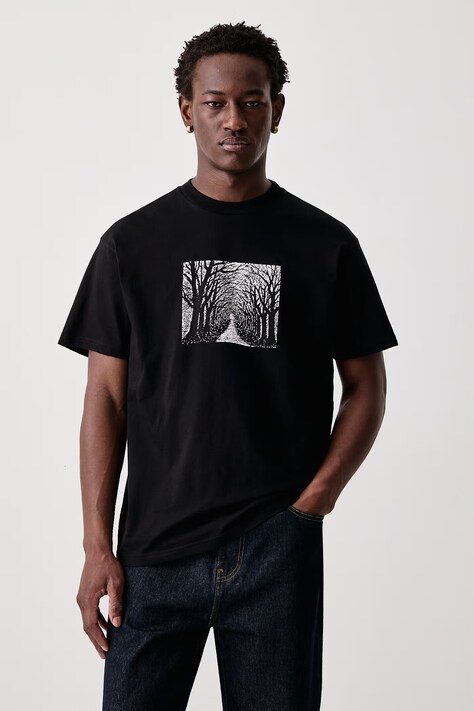 Carhartt WIP Avenue T-Shirt bawełniany męski czarny I037220