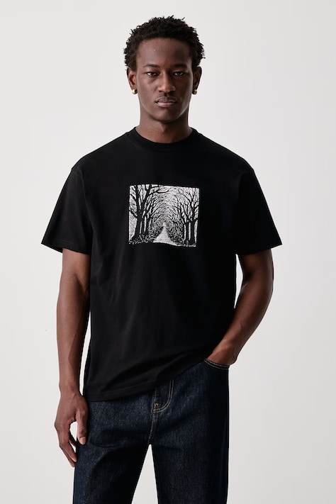 Carhartt WIP Avenue T-Shirt bawełniany męski czarny I037220
