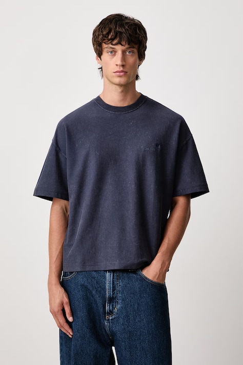 Carhartt WIP Lambert T-Shirt in cotone da uomo blu navy I037016