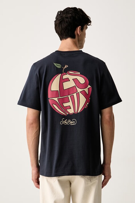 Les Deux T-shirt męski bawełniany Orchard granatowy 1002488