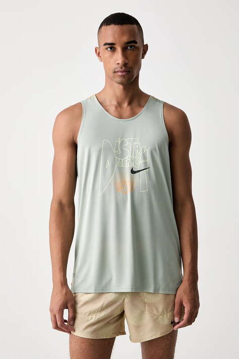 Nike top sportowy męski Stride zielony IO0525.370