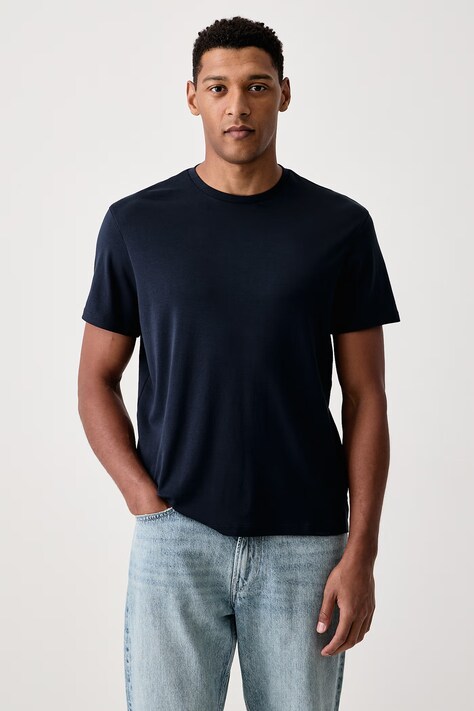 Calvin Klein T-shirt męski bawełniany granatowy LV040BM239