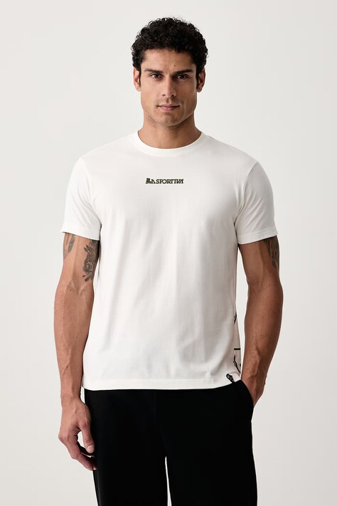 La Sportiva T-shirt męski bawełniany Eighties Logo biały ZACT246