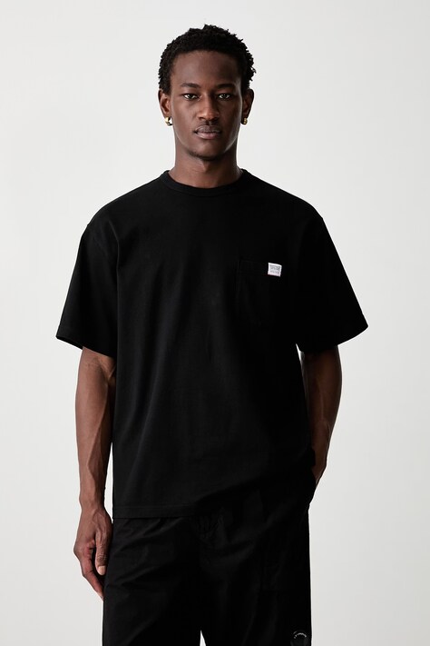 Neighborhood T-shirt bawełniany męski czarny 261FPNH.CSM04