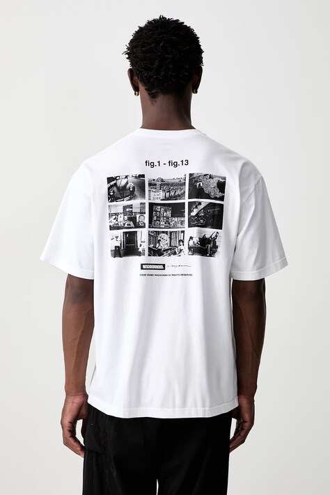 Neighborhood T-shirt bawełniany męski biały 261PCNON.ST04