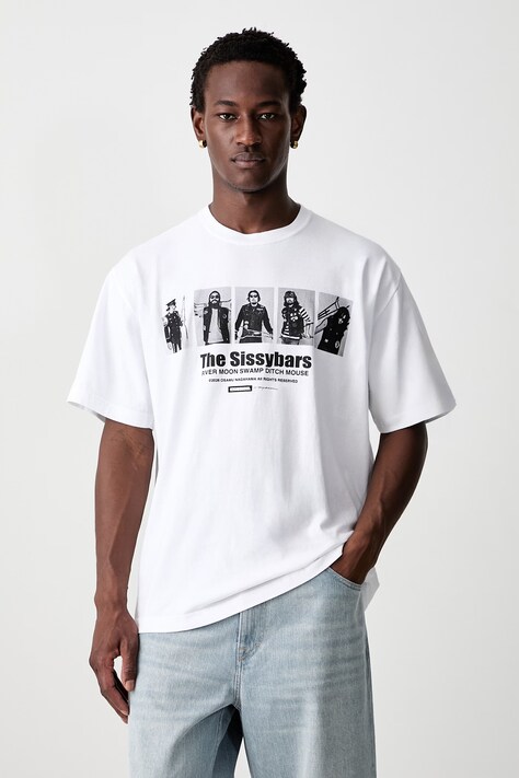 Neighborhood T-shirt bawełniany męski biały 261PCNON.ST03