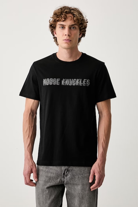 MOOSE KNUCKLES T-shirt męski bawełniany czarny M36MT719