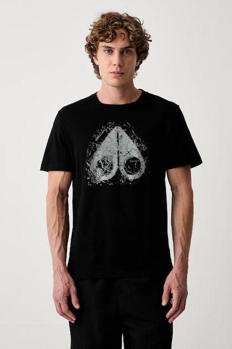 MOOSE KNUCKLES T-shirt męski bawełniany czarny M36MT711