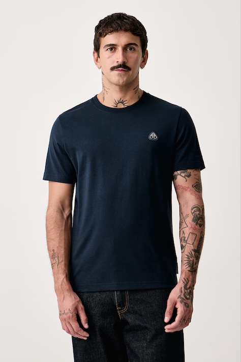 MOOSE KNUCKLES T-shirt basic męski bawełniany granatowy M15MT777