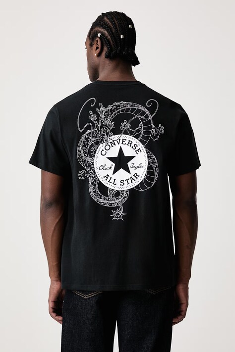 Converse T-shirt męski bawełniany x Dragon Ball Z czarny CVM6T637