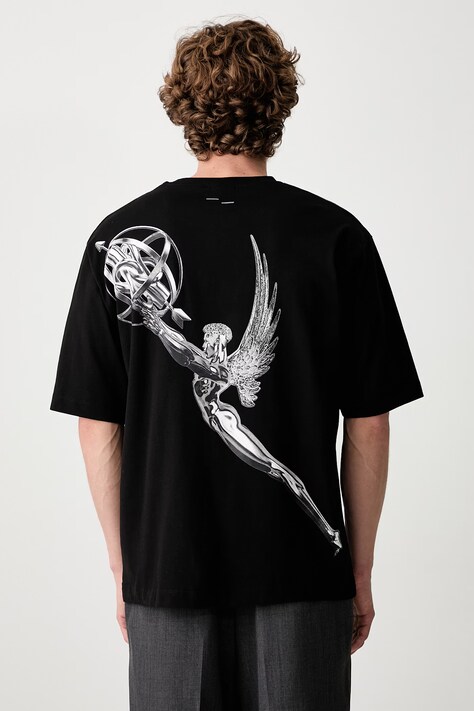 Filling Pieces T-shirt bawełniany męski czarny 422620501389