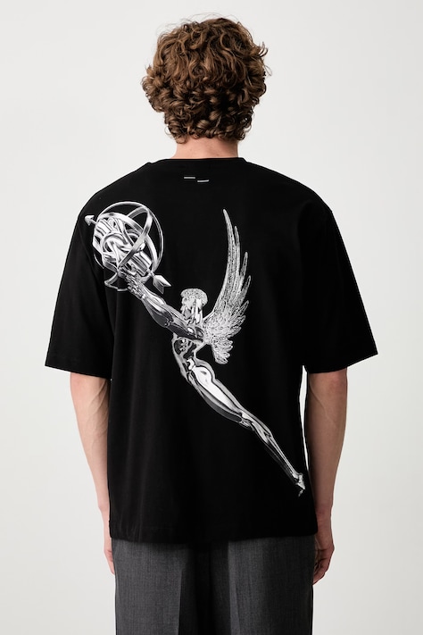 Filling Pieces T-shirt bawełniany męski czarny 422620501389