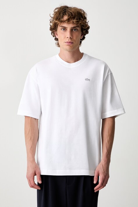 Lacoste T-shirt bawełniany męski biały TH9441