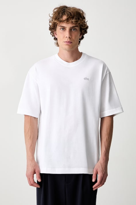 Lacoste T-shirt bawełniany męski biały TH9441
