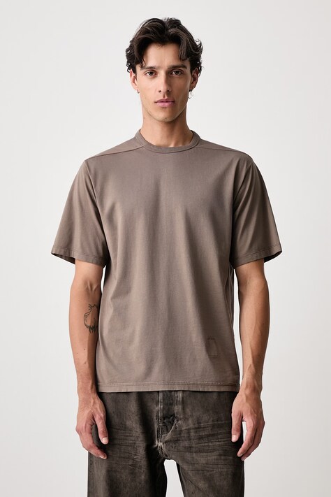 Rick Owens DRKSHDW Brad tričko bavlnené pánske sivé DU02F6254 RNP